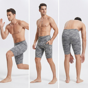 <b>Camo</b> Printed <b>Men</b> Yoga <b>Shorts</b> Gym <b>Short</b> Leggings <b>Men</b> Polyester Spandex Workout Tight <b>Shorts</b> <b>Men</b> Slim Fit Fitness <b>Shorts</b> - Product Image 4