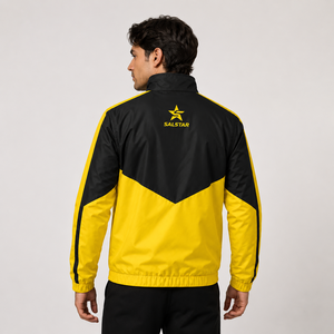 Custom High Quality Men’s Sports Track <b>Jacket</b> Windbreaker Training Latest Two Tone <b>Yellow</b> Black <b>Jacket</b> Athletic Teamwear <b>Jacket</b> - Product Image 2