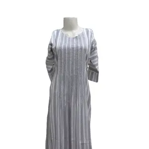Vibrant Heritage: Indian Viscose Printed Maxi Dress - Manufacturer of Indian Ethnic Viscose Long Kurtis: Wholesale Supplier