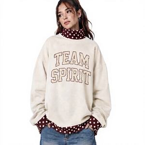เสื้อสเวตเชิ้ตแบบสั่งทำขายส่งสำหรับวันแข่งขันกีฬา แบบยูนิเซ็กซ์ 2 ชิ้น คอเต่าลายจุดแบบซ้อนทับ เสื้อฮู้ดดี้แบบสั่งทำสำหรับแฟนกีฬา - Product Image 2