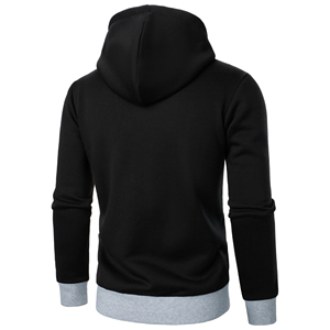 Sudadera con Capucha Gris para Hombre, Corte Ajustado, Estilo Otoñal, Diseño con Cierre, Tejido de Felpa Francesa, 100% Algodón - Product Image 4
