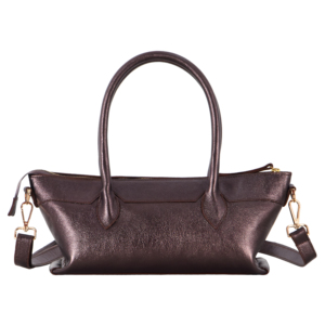 Women's Genuine Cow Leather Metallic Copper Shoulder Bag Luxury Underarm Top Handle Handbag Fashion Leather Purse Bulk Wholesale - Product Image 2