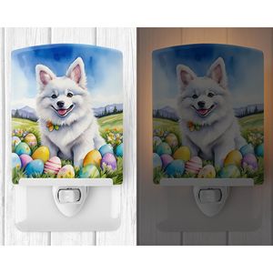 Nouvelle veilleuse en céramique pour la chasse aux œufs de Pâques d'esquimau américain certifiée UL compacte 6x4x3 multicolore pour chambre à coucher salle de bain pépinière - Product Image 2