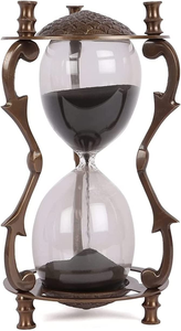 Reloj de Arena de Latón Vintage, Reloj de Arena de Estilo Antiguo, Reloj de Arena Decorativo de Vidrio, Decoración de Escritorio para el Hogar y la Oficina - Product Image 2