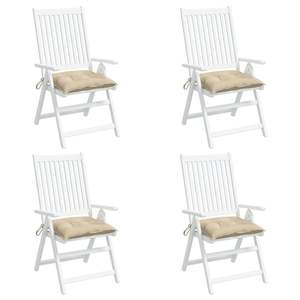 Coussins de chaise d'extérieur beiges, 4 pièces, 15.7"x15.7"x2.8", oreillers et coussins confortables en tissu Oxford - Product Image 3