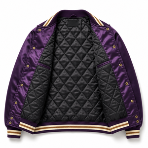 Custom Satin <b>Jacket</b> <b>Mens</b> Wholesale Lightweight Bomber Coat Embroidered Logo Streetwear Manufacturer Supplier - Product Image 6