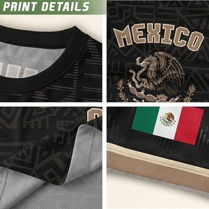 Camiseta de Fútbol de México para Hombre, Manga Corta, Cuello Redondo, Sublimada, 100% Poliéster, Transpirable, Corte Regular, Ropa para Adultos de Expanza - Product Image 6