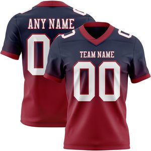 Custom Printed American Football Jersey V-Neck Short Sleeve Sublimated Moisture Wicking 100% Polyester Unisex Team <b>Name</b> Any <b>Name</b> - Product Image 3