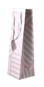 Cameleon Exports <b>Pink</b> Geometric Pattern Customizable <b>Gift</b> Bag White Satin Handles Rectangle Shape Art Paper Offset Printing Box - Product Image 2