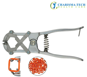CHARISMATECH CHC-1024 HIGH QUALITY Stainless Steel <b>Ring</b> Elastrator Castration Band <b>Stretching</b> Forceps CE Certified Class II for - Product Image 4