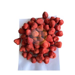 Tranches de fraises lyophilisées entières/croustillantes, collation de fruits séchés, saveur naturelle de fraise super sucrée, sans sucre ajouté - Product Image 1