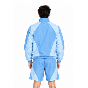 Nylon <b>Tracksuit</b> <b>Mens</b> Jacket <b>Shorts</b> Athletic Set Sportswear Wholesale Manufacturer Gym Workout Fitness Custom Supplier Bulk Order - Product Image 5