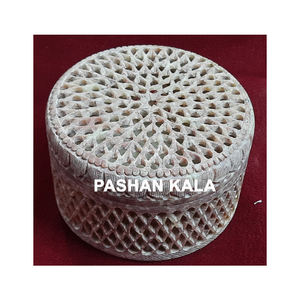 Cajas de Joyería de Piedra de Savia Natural, Atractivas, de Forma Rectangular, con Diseño Tallado a Mano, para Decoración del Hogar y Regalos - Product Image 2