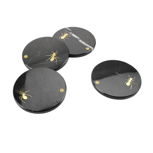 Sous-verres en marbre durables et écologiques, lavables, découpés dans la pierre, pour cafés - Product Image 6