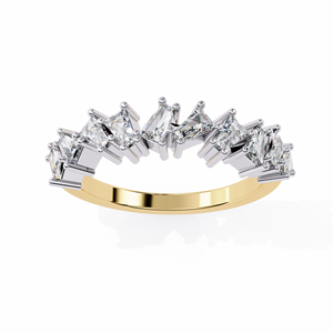Bagues en or véritable 9K 10K 14K 18K avec diamants CVD cultivés en laboratoire certifiés IGI, bijoux fins sur mesure - Product Image 1