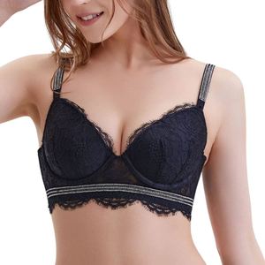 Nuevo Conjunto de Lencería Femenina con Encaje Floral, Estilo Francés, con Aros, Push-Up, Acolchado, Transpirable y Cómodo, de Cintura Media, para Uso Diario - Product Image 4