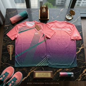 เสื้อปิ๊กเกิลบอล BIDV พิมพ์ลายแบบซับลิเมชั่น ระบายความชื้นได้ดี เสื้อผ้ากีฬาโพลีเอสเตอร์แขนสั้นสำหรับทุกเพศ - Product Image 2