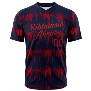 Camisetas de Béisbol Sublimadas de Manga Corta para Exteriores, Uniformes Personalizados con Botones, Jersey de Béisbol - Product Image 5