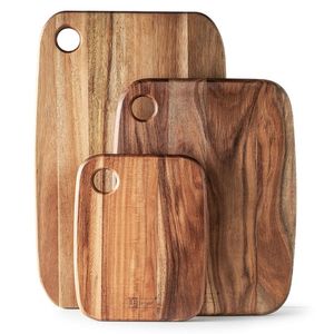 Juego de 3 tablas de cortar de madera de acacia con asas - Product Image 4
