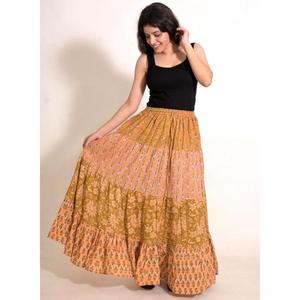Indian Handmade Cotton Patchwork Maxi <b>Skirt</b> Printed Boho <b>Long</b> <b>Skirt</b> Festival & Casual Wear for Women - Product Image 6