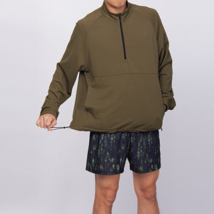 Chaqueta Cortavientos Unisex Deportiva para Golf con Recubrimiento de Camuflaje de Secado Rápido con Media Cremallera y Largo Completo - Product Image 1