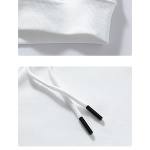 เสื้อฮู้ดดี้ซิปขนาดใหญ่พิเศษ พิมพ์ลายสกรีนตามสั่ง สำหรับผู้ชาย สีขาว แบบยูนิเซ็กส์ - Product Image 6