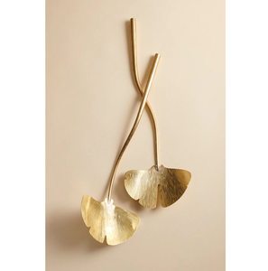 Brass Salad Server Set Twisted Handle Luxury Design Palm Tree Crafts <b>Kitchen</b> <b>Gadgets</b> 2 Pieces Brass Salad Server Sets - Product Image 3