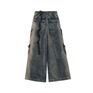 Pantalones Cargo Holgados para Hombre, Personalizados, Estilo Vintage, Cintura Elástica, 100% Algodón - Product Image 4