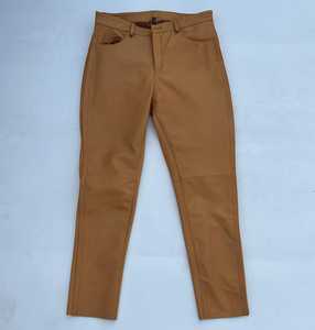 Handmade Slim Fit Cowhide <b>Leather</b> Pants – Biker Streetwear - Product Image 5