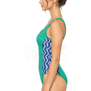 Traje de Baño Deportivo para Mujer, de Una Pieza, con Estampado Personalizado, de Secado Rápido, para Piscina, Playa, Entrenamiento Deportivo - Product Image 6