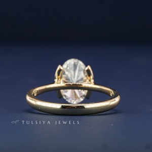 14K Gold Lab Grown <b>Diamond</b> <b>Ring</b> for Women Modern Minimalist Synthetic <b>Diamond</b> Engagement <b>Ring</b> Fine Jewelry for Weddings - Product Image 3