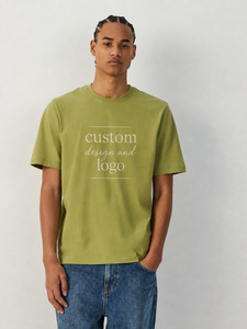 เสื้อยืดสตรีทแวร์แบบสั่งทำ OEM ผ้าฝ้ายทรงโอเวอร์ไซส์ ทรงบ็อกซี่ ปักลาย สกรีนลาย  ผู้ผลิต MOQ ต่ำ - Product Image 1