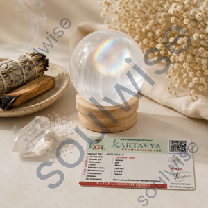 Sphère de cristal blanc naturel polie flottante, boule de pierre précieuse ronde par Soulwise pour la décoration intérieure et la collection de cadeaux - Product Image 4