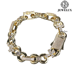 Collier ras du cou en argent 925 de haute qualité avec moissanite, chaîne à maillons plaquée rhodium, design couronne de luxe, bijoux unisexes pour soirée, pour l'exportation - Product Image 3