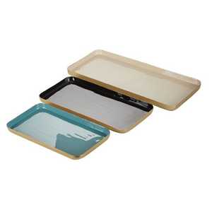 Assiette de service ronde vert foncé, couleur turquoise, design minimaliste, finition polie, motif uni, vaisselle et assiettes - Product Image 3