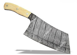 มีดเชฟเหล็กกล้าไร้สนิมตีขึ้นรูปด้วยมือ ด้ามจับไม้พะยูง ทรงวินเทจ แข็งแรงทนทาน ใช้งานได้ทั้งมือซ้ายและขวา - Product Image 5