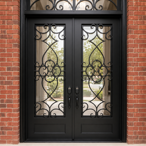 Puerta de Hierro Forjado Personalizada, Puerta de Entrada de Hierro de Lujo, Puerta de Hierro Forjado Moderna, Puerta Frontal de Hierro Antioxidante para Proyectos de Villas, Venta al Por Mayor - Product Image 2