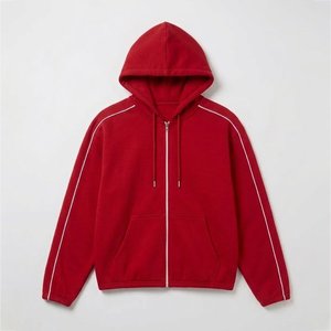 Nouvelle Vente Ensemble Survêtement Personnalisé avec Logo Manches Longues Fermeture Éclair Col Montant Couleur Unie Style Sportif Respirant Polyester Mi-lourd Adulte - Product Image 2