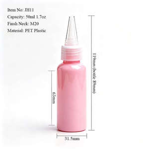 Flacon applicateur vide en plastique PET de 50 ml, type Cosmo, à bouchon rotatif, pour huiles essentielles et soins de la peau, vente en gros - Product Image 2
