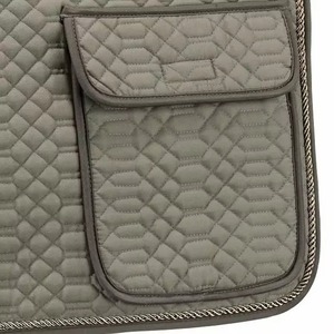 White <b>Quilted</b> Horse Saddle Pad With Silver Trim Microfiber Fabric Equestrian Riding Pad Equestrian Equipment Manufacturer Saddle - Product Image 3