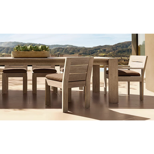 Mesa de Comedor de Alta Gama para Exteriores, Rectangular, de Teca Sólida, Gran Tamaño, Resistente a la Intemperie, Diseño Moderno y Minimalista, para Uso en Villas y Resorts - Product Image 2