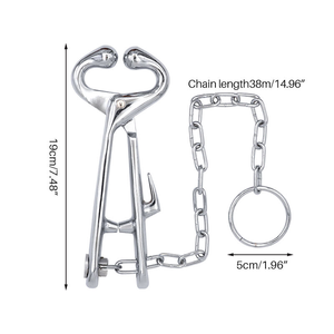 Pinza de sujeción nasal para ganado de calidad premium con cadena, herramienta de contención animal para ganado vacuno y bovino, equipo para granjas. - Product Image 3