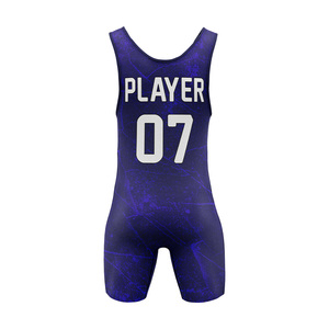 Singlet de Lucha Libre Estadounidense Personalizado para Hombre, Impresión Digital, Spandex/Poliéster, 200gsm, Transpirable, Ligero, Elástico, de Secado Rápido y Duradero - Product Image 3