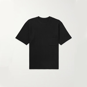 T-shirt Homme Noir Personnalisé Coupe Ample en Coton Biologique Lourd 230 g/m² – T-shirts Simples pour Homme - Product Image 1