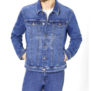 Wholesale <b>Denim</b> <b>Mens</b> <b>Jackets</b> Custom Solid Color Stand Collar Breathable Waterproof Made in Pakistan - Product Image 3