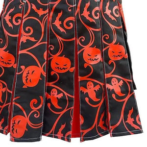 Kilt Escocés Hecho a Mano para Hombre, Estilo Moderno en Negro y Naranja para Halloween, Kilt 2026 - Product Image 5