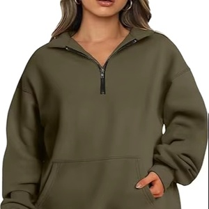 Sweat-shirts surdimensionnés à manches longues avec poches de haute qualité pour femmes - Product Image 1