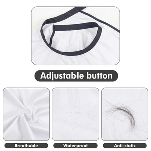 ผ้าคลุมตัดผมช่างมืออาชีพแบบสั่งทำ ขายดี ปรับขนาดได้ด้วยกระดุม ผลิตจากโพลีเอสเตอร์ พิมพ์ลายสวยงาม สำหรับร้านทำผม - Product Image 4