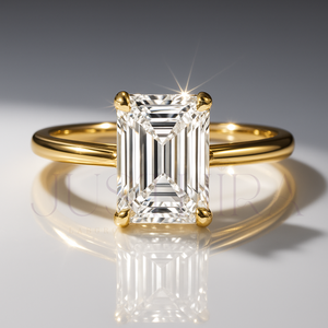 Most Selling Solitaire Emerald Cut Diamond Ring for Everyday Wear Office Use and Elegant Styling <b>Wedding</b> Engagement Ring For He - Product Image 2
