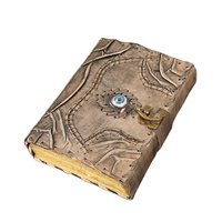 Cuaderno de hechizos Hocus Pocus, tapa dura, encuadernado en cuero, tamaño A3, cuaderno de bocetos, diario de caligrafía, hojas sueltas, 100 hojas, estilo vintage, regalo